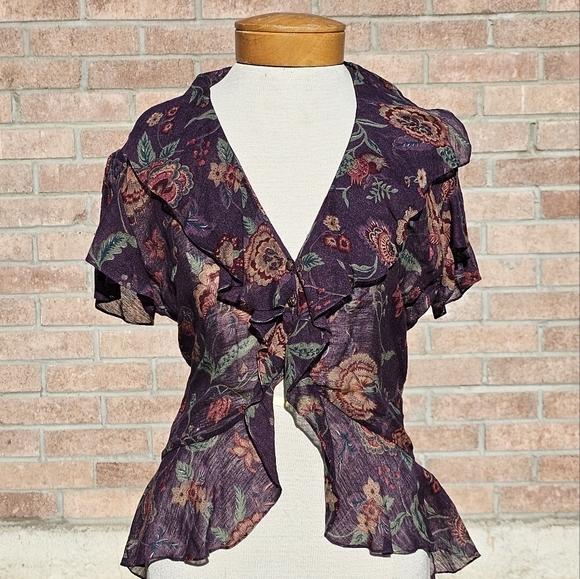 Ralph Lauren black label floral blouse - Picture 5 of 9